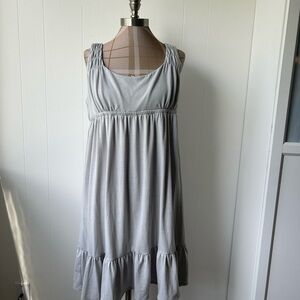 LOFT Light Gray Midi Dress